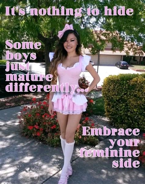 33 thoughts on “ Sissy Inspirational Captions ”. I want a powerful black man to make me a girl but I would feel so guilty that I don’t have a real pussy for him. He won’t care. Loved it I’m inner sissy. I want a daddy. My favorite was “Behind every happy sissy you’ll find the man that made her a woman” you’ll certainly find a ...